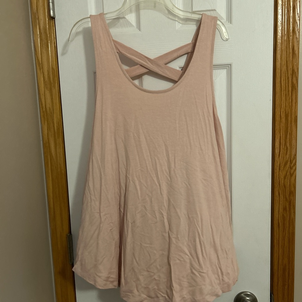 Forever 21 Blush Pink Cross-Back Tank Top